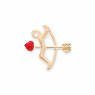 Metall Anh&auml;nger Pfeil und Bogen Gold-red