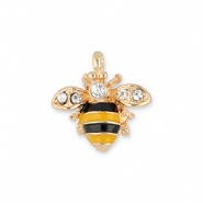 Metall Anh&auml;nger Biene Gold-black-yellow-transparent