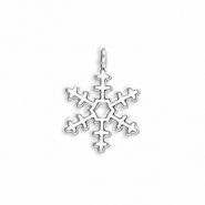 Metall Anh&auml;nger Schneeflocke Silver-white