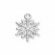 Metall Anh&auml;nger Schneeflocke Silver