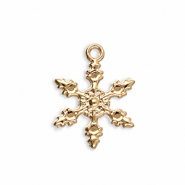 Metall Anh&auml;nger Schneeflocke Gold