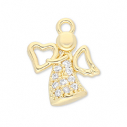 Brass TQ Metall Anh&auml;nger Engel Gold-transparent