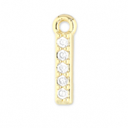 Brass TQ Metall Anh&auml;nger Bar Gold-transparent