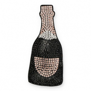 Statement hangers mit Strass Flasche Champagne Black-rose gold-crystal