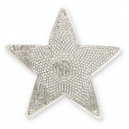 Statement hangers mit Strass Stern Crystal-white