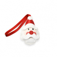 Trendy-Anh&auml;nger Weihnachtsmann White-red-off white-black