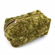 BY31&reg; Etui Sammt mit gestickten Kreisen Olive green