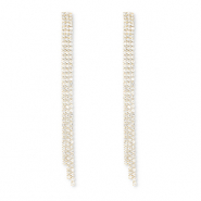 Eco-brass&reg; (nachaltiges Messing) Ohrringe / Ohrstecker mit Strass Gold-crystal