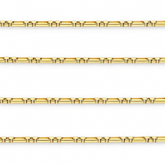 Stainless Steel - Rostfrei Stahl Schmuckzubeh&ouml;r Gliederkette Rechteck Gold