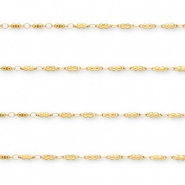 Stainless Steel - Rostfrei Stahl Schmuckzubeh&ouml;r Gliederkette Gold