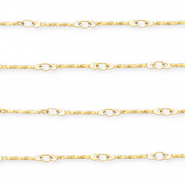 Stainless Steel - Rostfrei Stahl Schmuckzubeh&ouml;r Gliederkette L&auml;nglich Gold