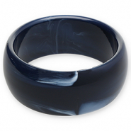 Resin-Armb&auml;nder Bangle Dark blue-white