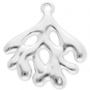 Stainless Steel - Rostfrei Stahl Anh&auml;nger Koralle Silver