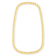 Stainless Steel - Rostfrei Stahl Schmuckzubeh&ouml;r Zwischenst&uuml;ck Rechteck Gold