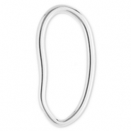 Stainless Steel - Rostfrei Stahl Schmuckzubeh&ouml;r Zwischenst&uuml;ck Oval Silver