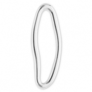 Stainless Steel - Rostfrei Stahl Schmuckzubeh&ouml;r Zwischenst&uuml;ck Oval Silver