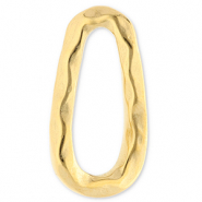 Stainless Steel - Rostfrei Stahl Schmuckzubeh&ouml;r Zwischenst&uuml;ck Oval Gold