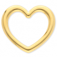 Stainless Steel - Rostfrei Stahl Schmuckzubeh&ouml;r Zwischenst&uuml;ck Herz Gold