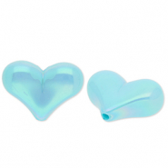 Acrylperlen Herz Blue-AB coating