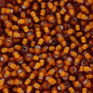 Preciosa Rocailles Ornela 6/0-15096 White lining-topaz brown