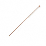 Stainless Steel - Rostfrei Stahl Schmuckzubeh&ouml;r Nietstifte 50 mm Rosegold