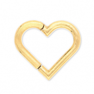 Ohrpiercing aus Stainless Steel - Rostfreiem Stahl Clicker Herz Gold