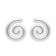 Ohrringe aus Stainless Steel - Rostfreiem Stahl Ohrstecker Spirale Silver