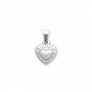 Stainless Steel - Rostfrei Stahl Anh&auml;nger Herz Silver