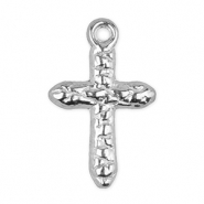 Stainless Steel - Rostfrei Stahl Anh&auml;nger Kreuz Silver