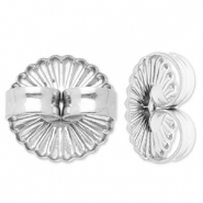 Stainless Steel - Rostfrei Stahl Schmuckzubeh&ouml;r Ohrring Verschluss Silver