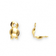 Stainless Steel - Rostfrei Stahl Schmuckzubeh&ouml;r Kalotten 2 mm Gold