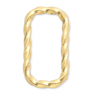 Stainless Steel - Rostfrei Stahl Schmuckzubeh&ouml;r Zwischenst&uuml;ck Rechteck Gold