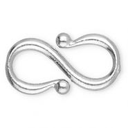 Stainless Steel - Rostfrei Stahl Schmuckzubeh&ouml;r S-Haken-Verschluss Silver