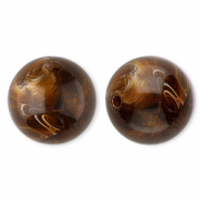 20 mm Acrylperlen Rund Brown-marble