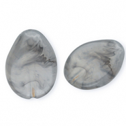 Acrylperlen Tropfenform Grey-marble