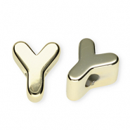 Buchstaben Perlen aus Acryl Y Gold