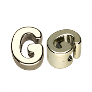 Buchstaben Perlen aus Acryl G Gold