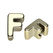 Buchstaben Perlen aus Acryl F Gold