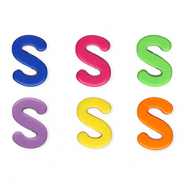 Buchstaben Perlen aus Acryl S Multicolour
