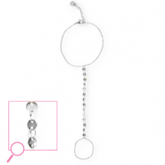 Handketten aus Stainless Steel - Rostfreiem Stahl M&uuml;ntze Silver
