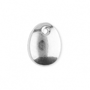 Stainless Steel - Rostfrei Stahl Anh&auml;nger Oval Silver