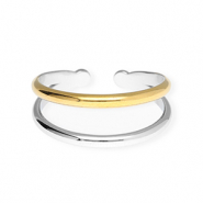 Ringe aus Stainless Steel - Rostfreiem Stahl Silver-gold