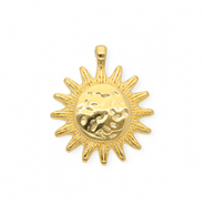 Metall Anh&auml;nger DQ&reg; Sonne Goud (nikkelvrij)