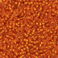 Miyuki Rocailles 11/0 Silver Lined Orange 11-0008