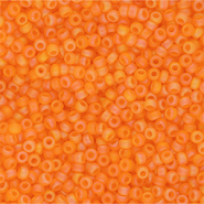 Miyuki Rocailles 11/0 Matted Transparent Orange AB 11-0138FR