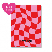 Schmuck Karten "Love you" Pink-red