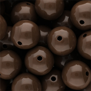 20 mm DQ Acrylperlen shiny Cappuccino brown 19-1220 TCX