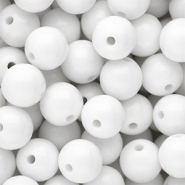 14 mm DQ Acrylperlen shiny Snow white 11-0602 TCX