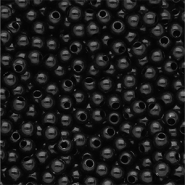 6 mm DQ Acrylperlen shiny Black