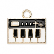 Metall Anh&auml;nger Keyboard Gold-white-black